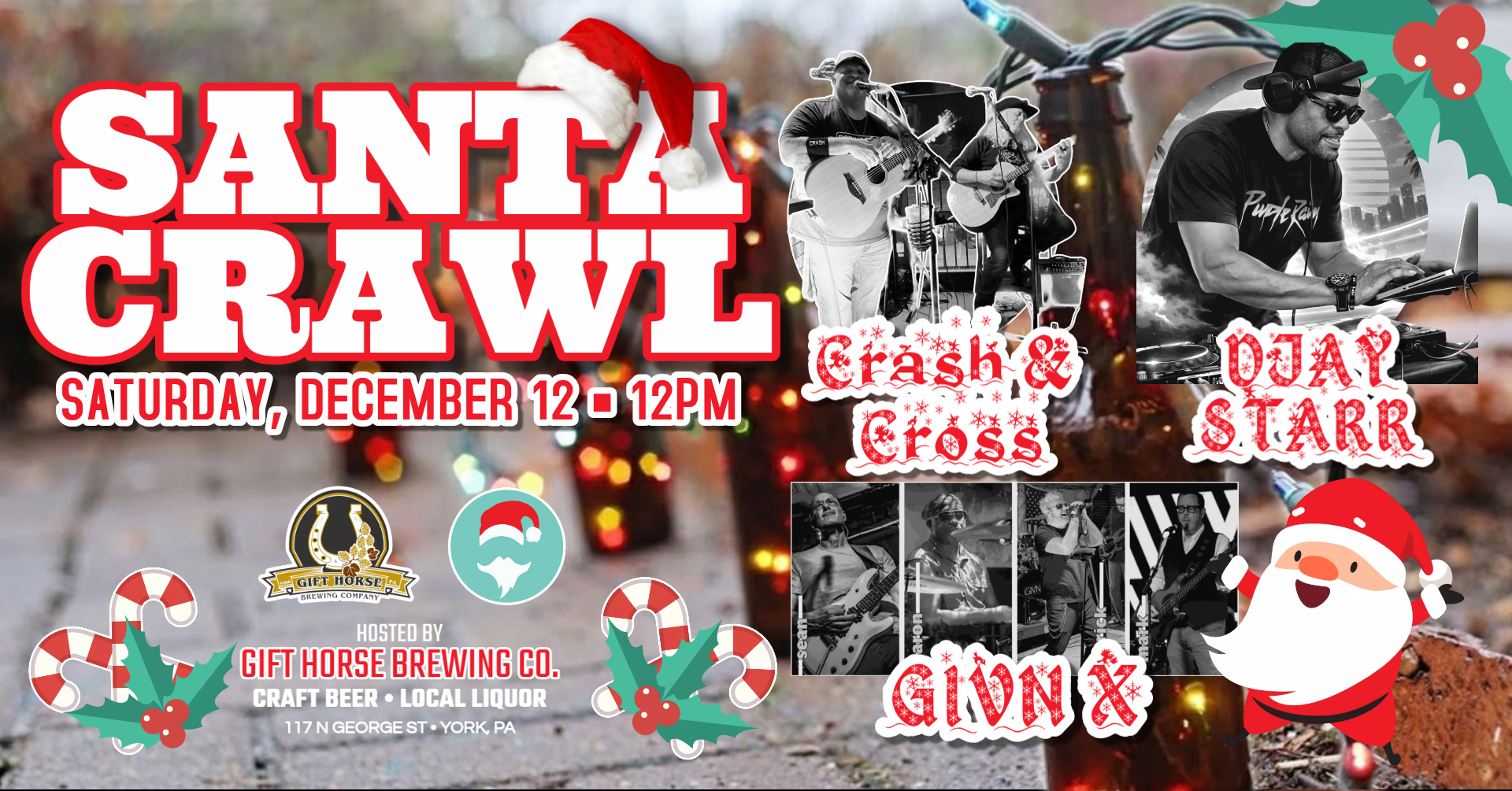 Santa Crawl Live Music December 12 at 12pm